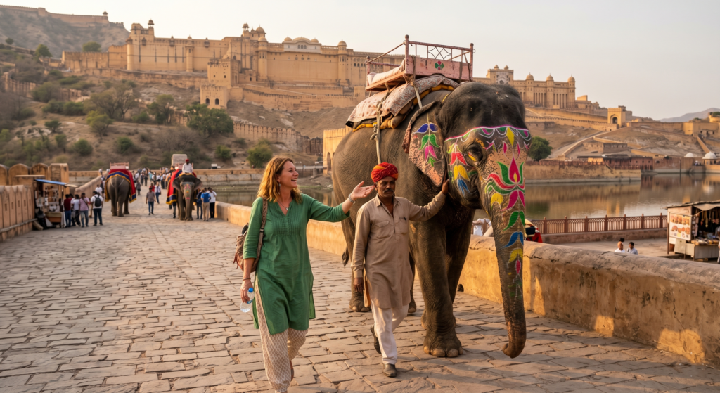 Ethical elephant experience in Jaipur