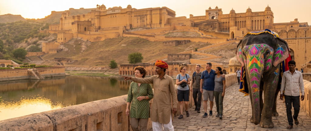 Guided elephant walk experience at Elephant Park Jaipur